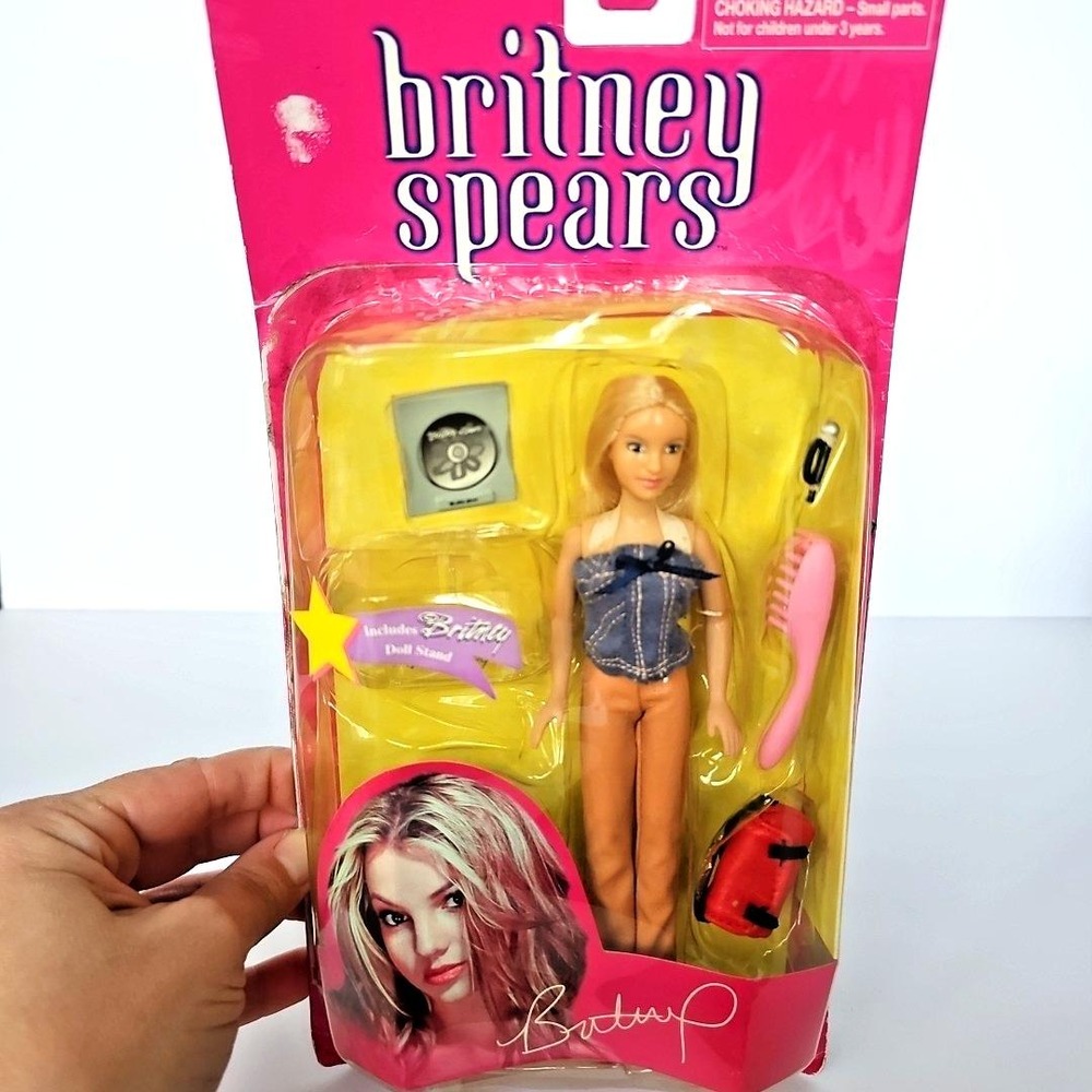 Y2K Britney Spears Play Along Doll 2001 Denim Tank Top Vest Tan Pants  1793